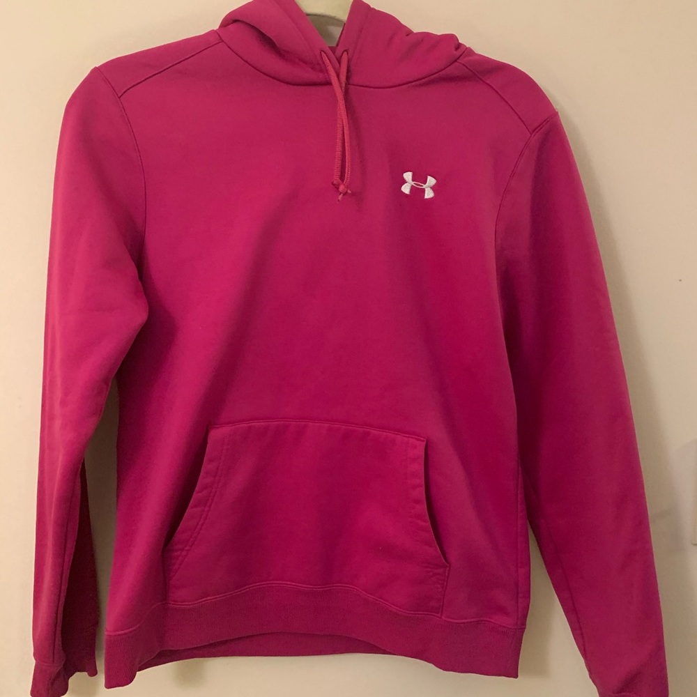 Magenta colored Under Armour Pullover Hoodie